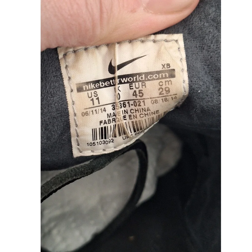 Nike Zoom Stefan Men Janoski Slip-On Leather Skate‎ Shoe Black White Size 11